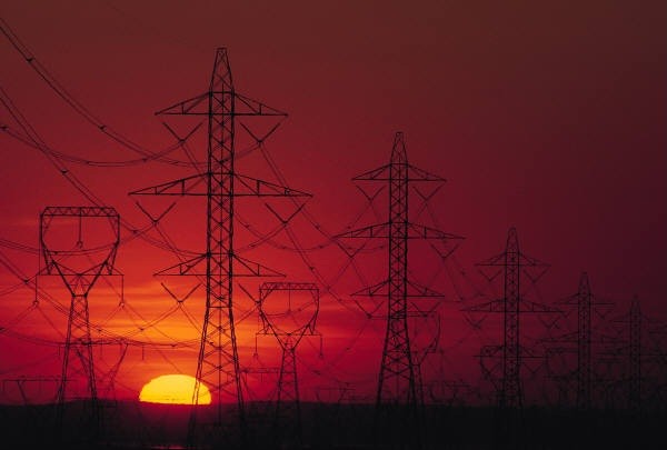 Power Lines at Sunset