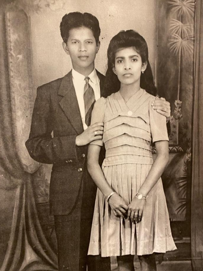 My grandma’s parents, Khalil Yamin and Latifan Mohamed, in their formal party outfits – Georgetown, Guyana,1940s