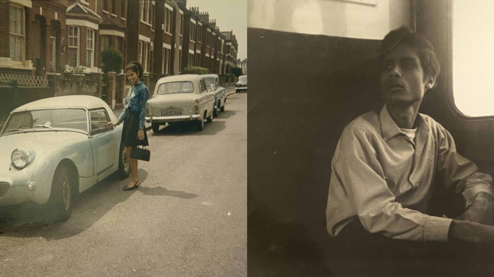 My grandma and grandpa in London – Both photos were taken in 1968, before they met.